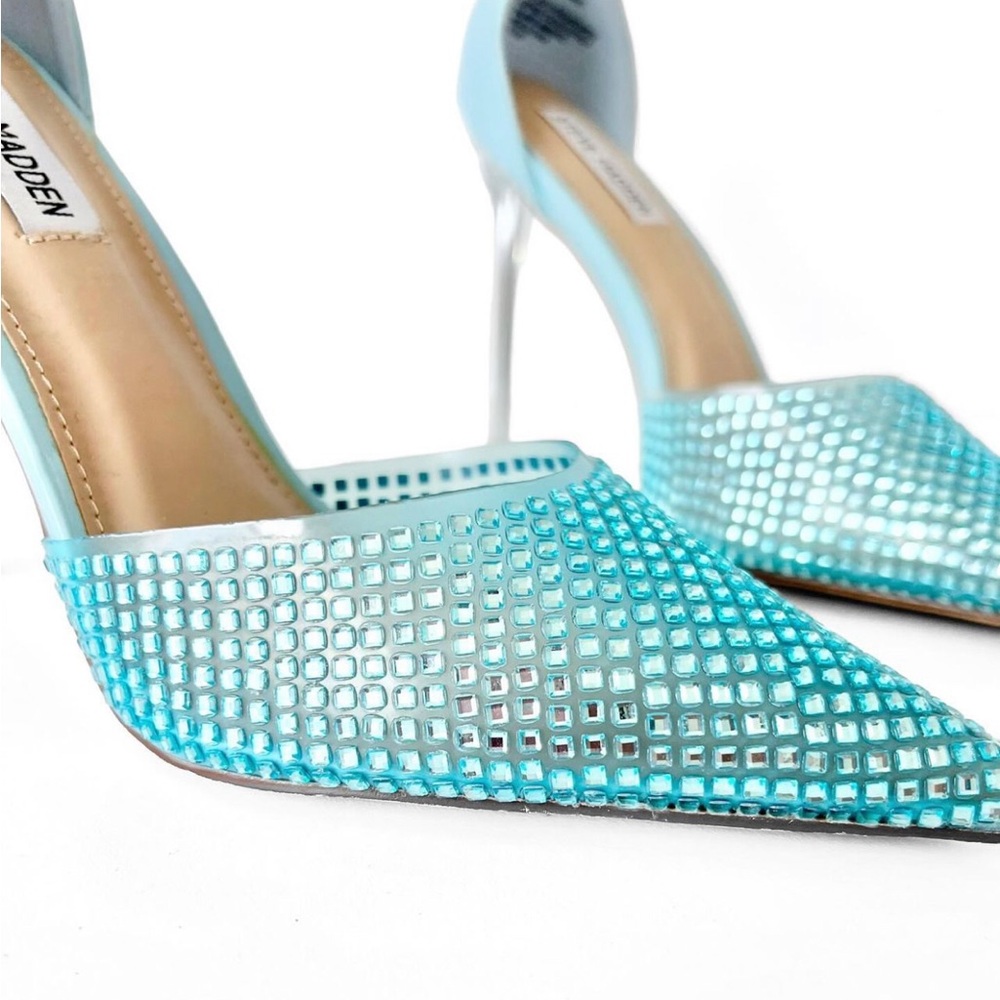 Steve Madden Alisha Pump/ light Blue Pointy Stiletto Heels. Size 8 - Picture 3 of 16